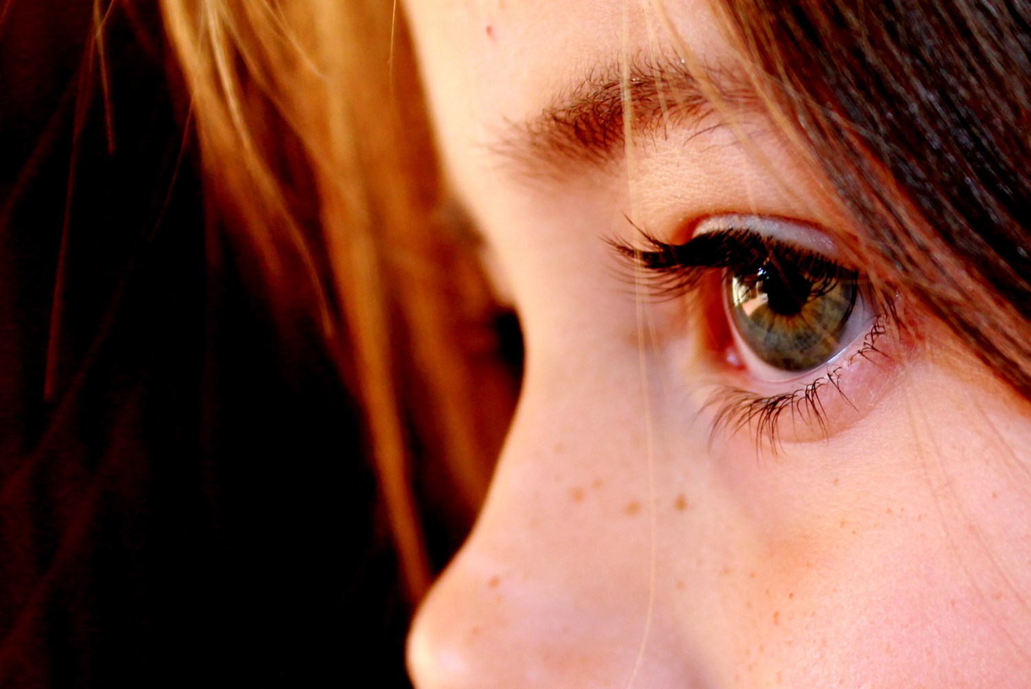 Cropped view of girl's face